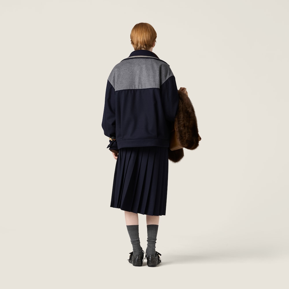 Miu Miu Velour midi-skirt Navy