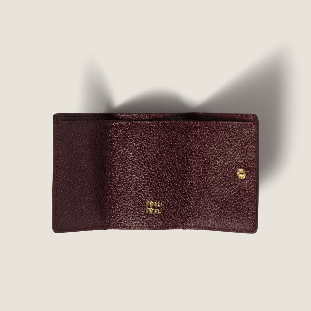 Miu Miu Small leather wallet Burgundy