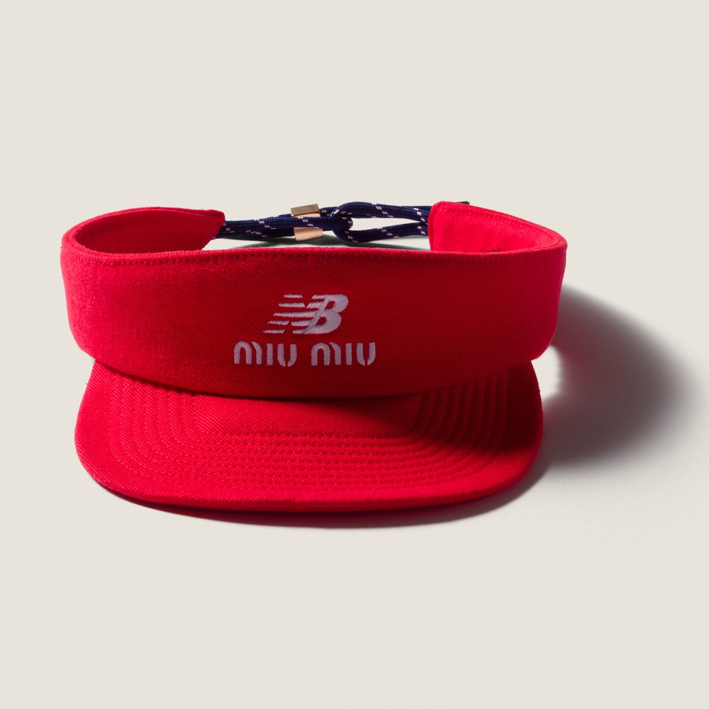 Miu Miu Denim visor - Red/Baltic Blue