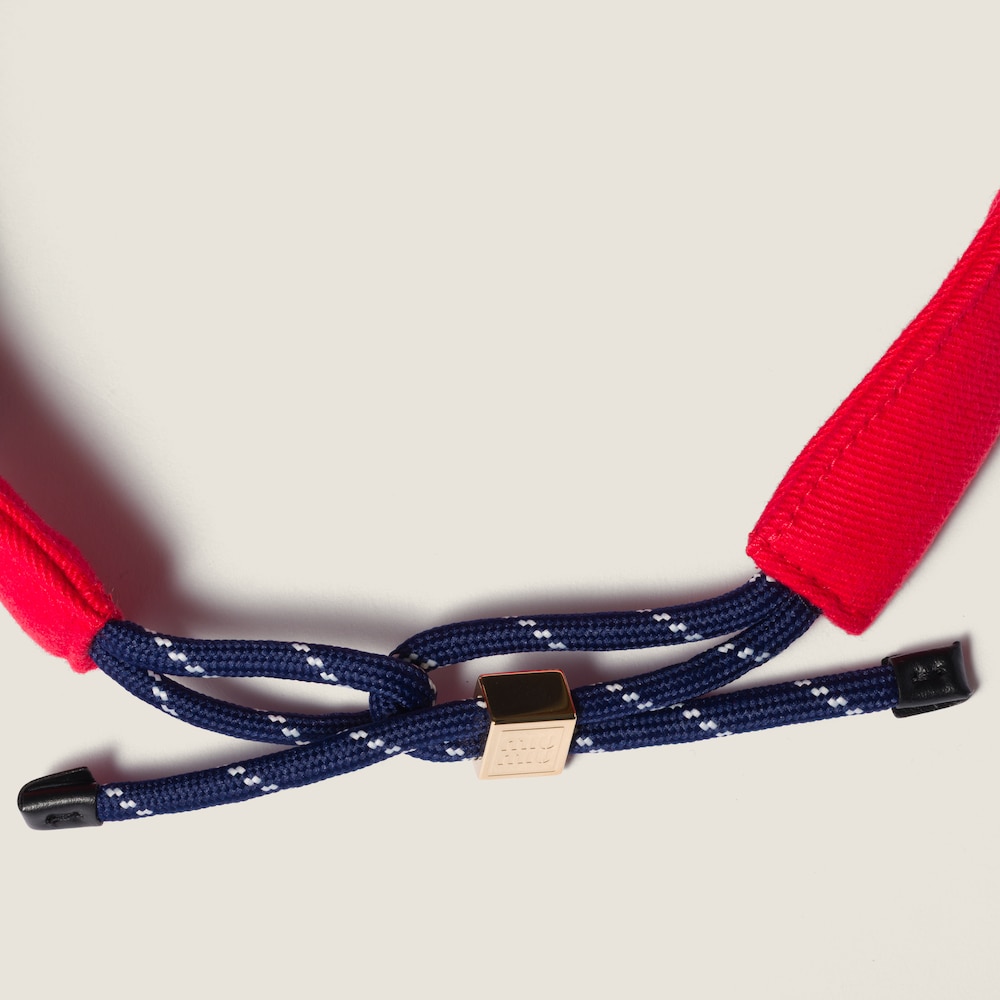 Miu Miu Denim visor - Red/Baltic Blue