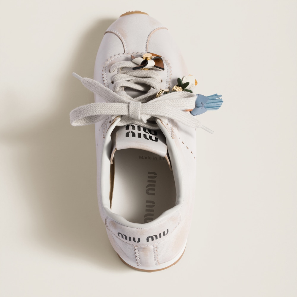Miu Miu Leather micro trick - White/Whisky