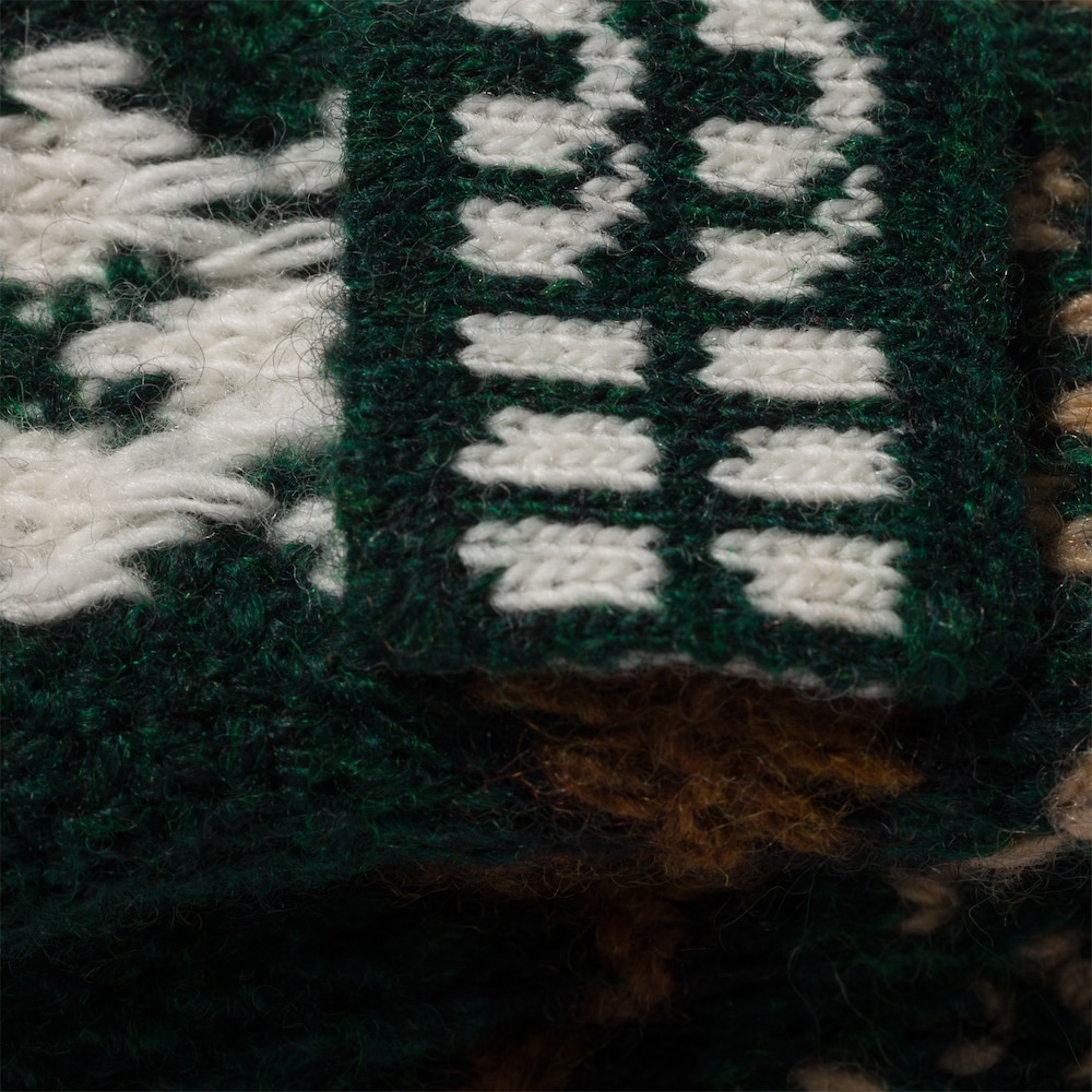 Miu Miu Wool and cashmere trick - Cognac/Billiard Green