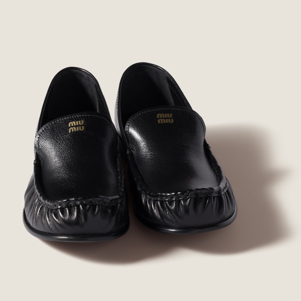 Miu Miu Buffalo leather loafers Black