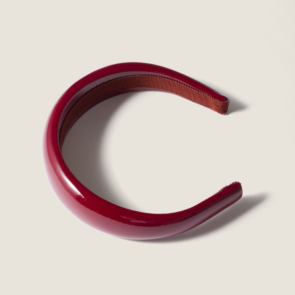 Miu Miu Patent leather headband - Crimson