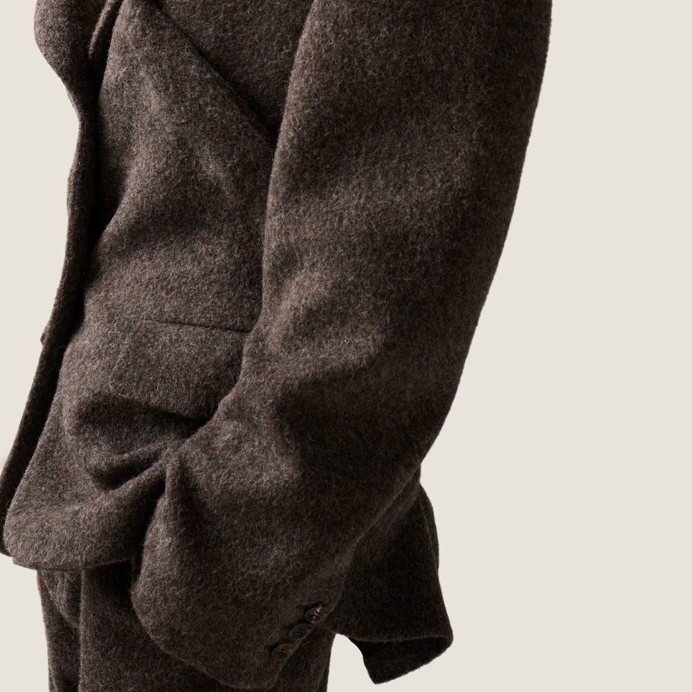 Miu Miu Single-breasted light Shetland wool jacket Ebony