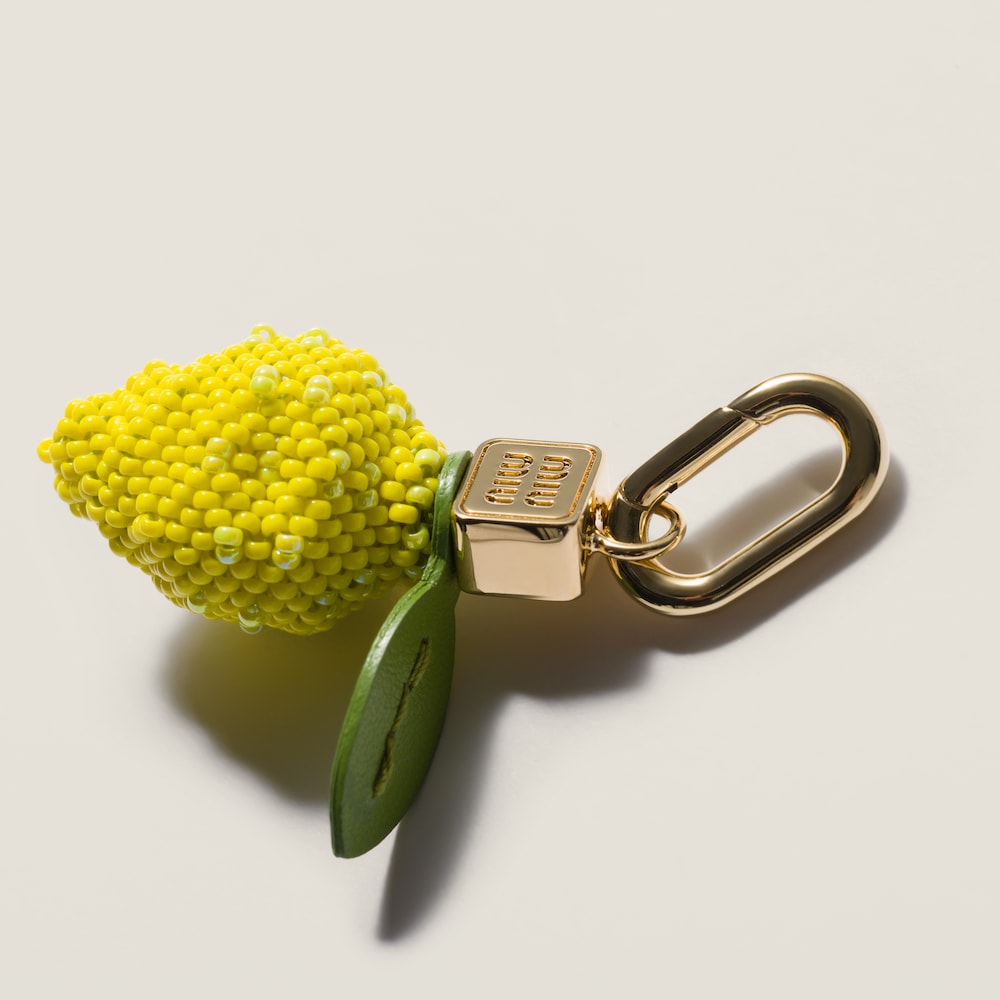 Miu Miu Leather, beads, and metal micro trick - Yellow