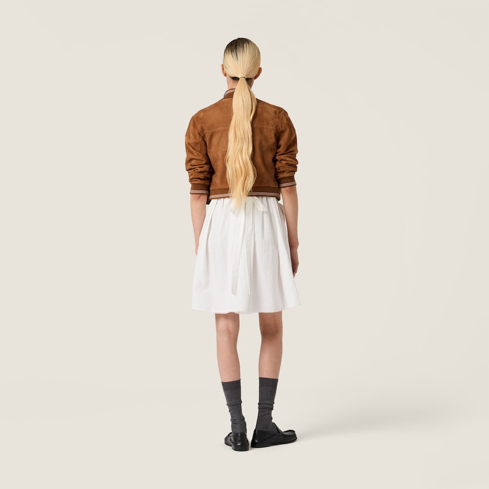Miu Miu Suede blouson jacket Cinnamon