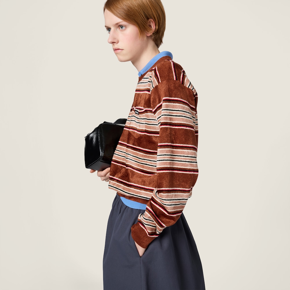 Miu Miu Chenille sweater Tobacco